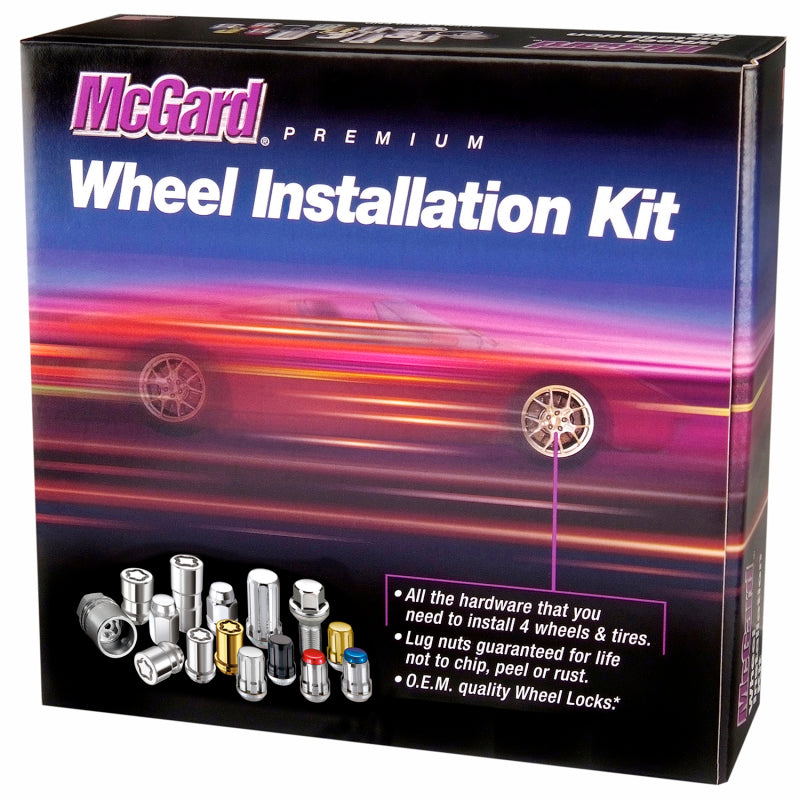 McGard 5 Lug Hex Install Kit w/Locks (Cone Seat Nut) M14X1.5 / 22mm Hex / 1.635in. Length - Chrome 84525