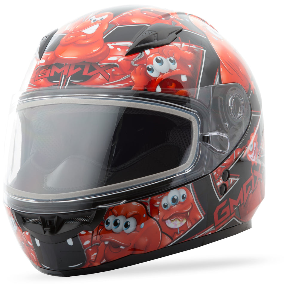 GMAX Gm-49y Snow Helmet Attack Black/Red Yl G2494202 TC-1