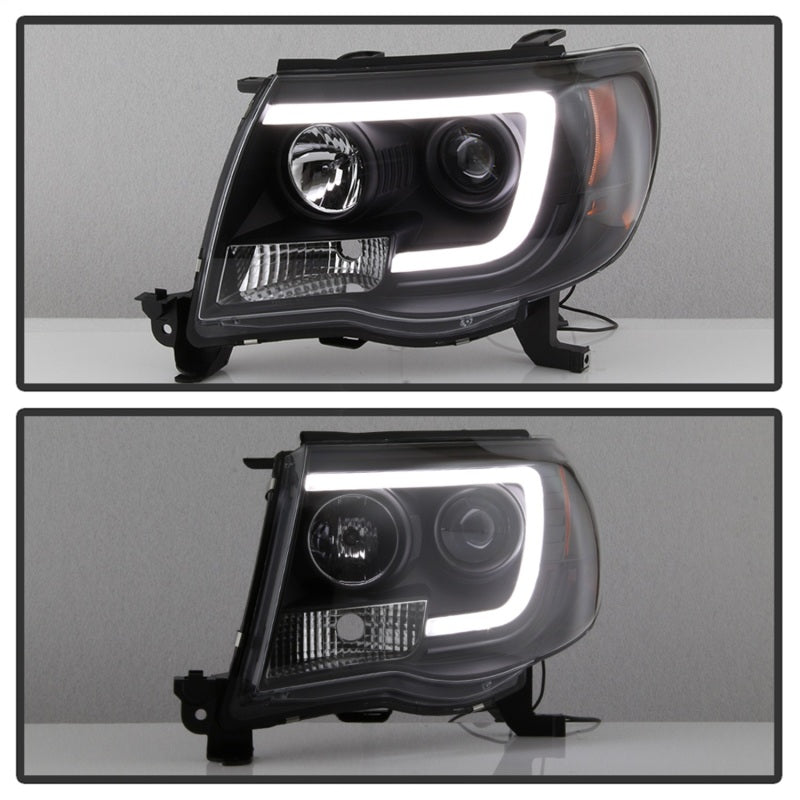 Spyder Toyota Tacoma 05-11 Projector Headlights - Light Bar DRL - Black PRO-YD-TT05V2-LB-BK 5084514