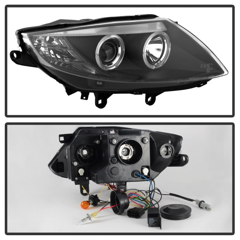 Spyder BMW Z4 03-08 Projector Headlights Xenon/HID Model Only - LED Halo Black PRO-YD-BMWZ403-HID-BK 5029676