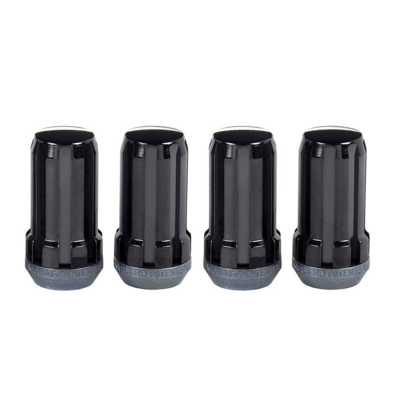 McGard SplineDrive Lug Nut (Cone Seat) M14X1.5 / 1.935in. Length (4-Pack) - Black (Req. Tool) 65310BK