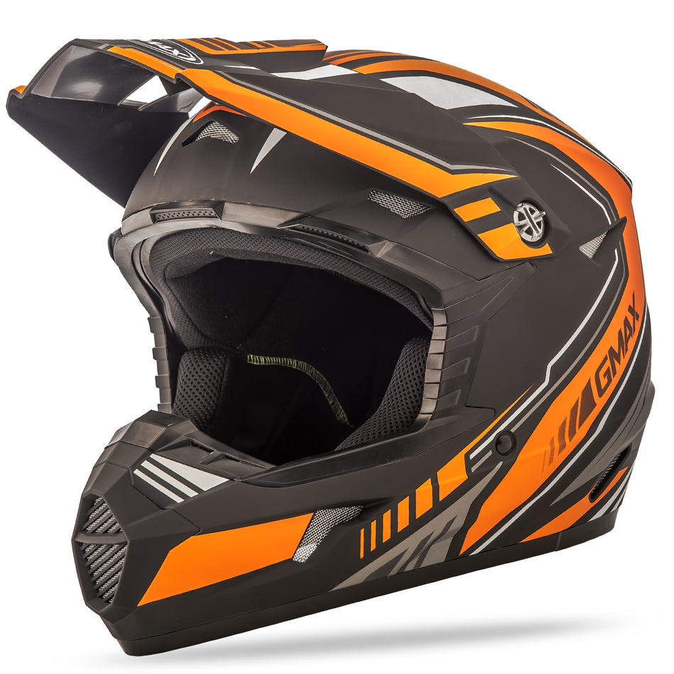GMAX Mx-46 Off-Road Uncle Helmet Matte Black/Orange Sm G3467254 F.TC-6