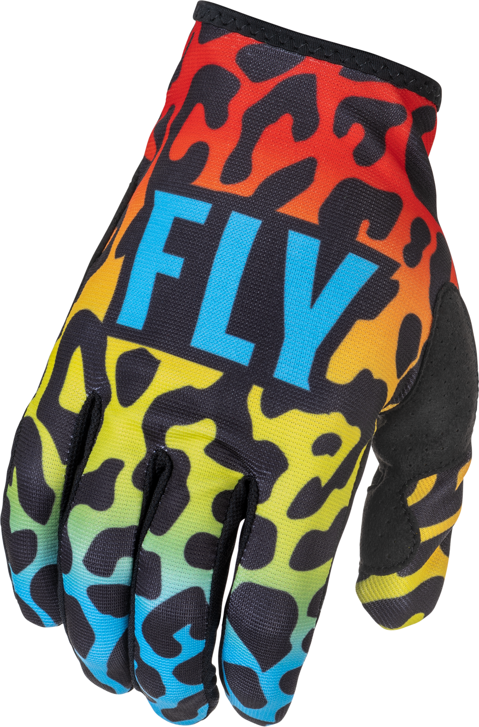 FLY RACING Youth Lite S.E. Exotic Gloves Red/Yellow/Blue Ym 375-715YM