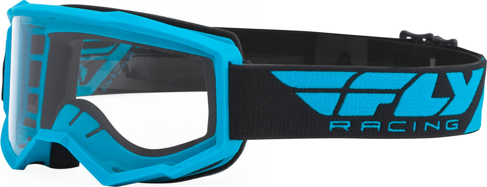 FLY RACING Focus Goggle Electric Blue W/Clear Lens FLA-050