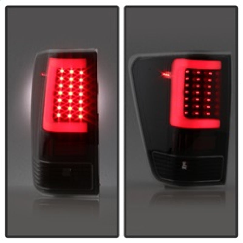 xTune 04-15 Nissan Titan Light Bar LED Tail Lights - Black (ALT-ON-NTI04-LBLED-BK) 9038532