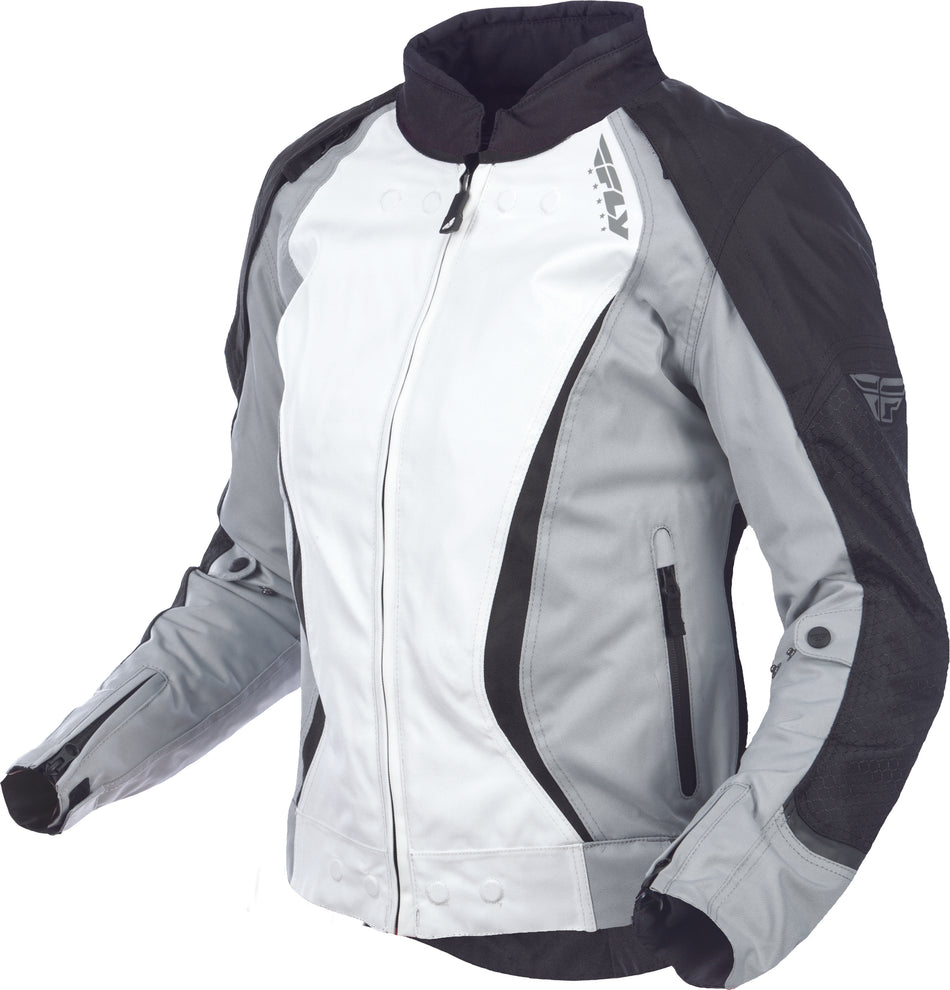 FLY RACING Women's Butane Jacket Black/White Sm #5958 477-7037~2