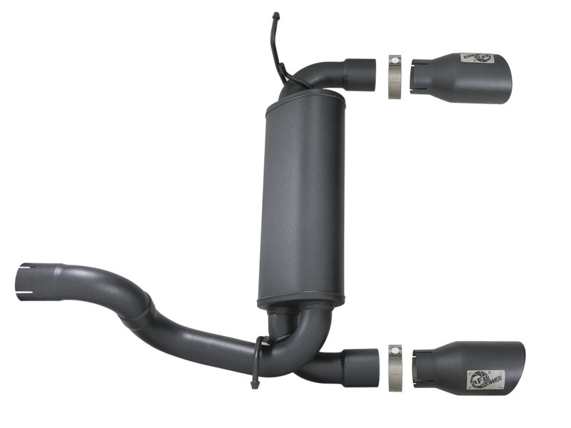 aFe Rebel Series 2.5in 409 SS Axle-Back Exhaust w/ Black Tips 2018+ Jeep Wrangler (JL) V6 3.6L 49-48067-B