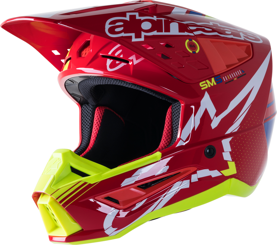 ALPINESTARS S-M5 Action Helmet Red/White/Yellow Xl 8306122-3325-XL