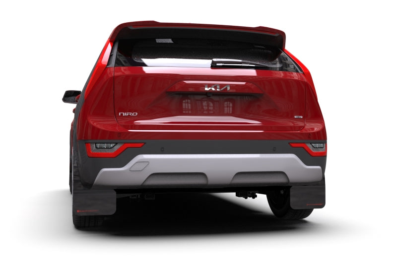 Rally Armor 2023 Kia Niro SG2 Black UR Mud Flap Red Logo MF21-UR-BLK-RD