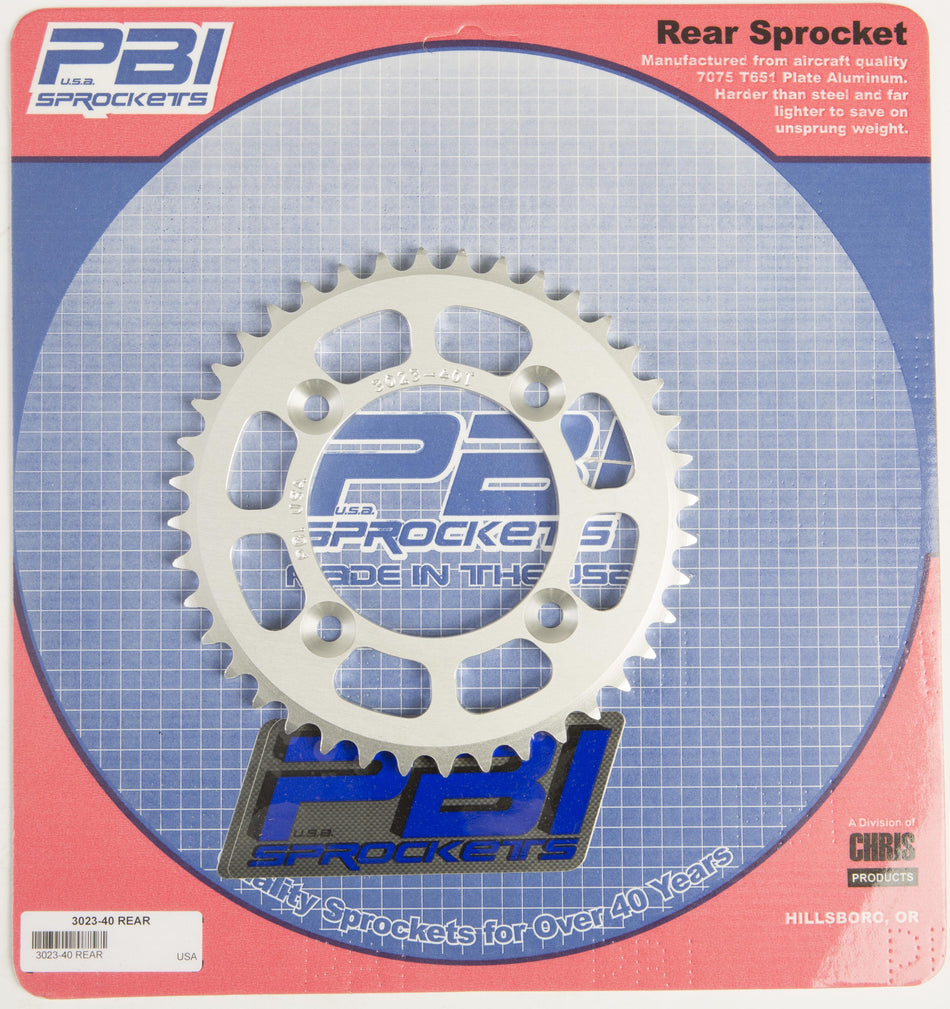 PBIRear Sprocket Aluminum 40t-420 Hon3023-40