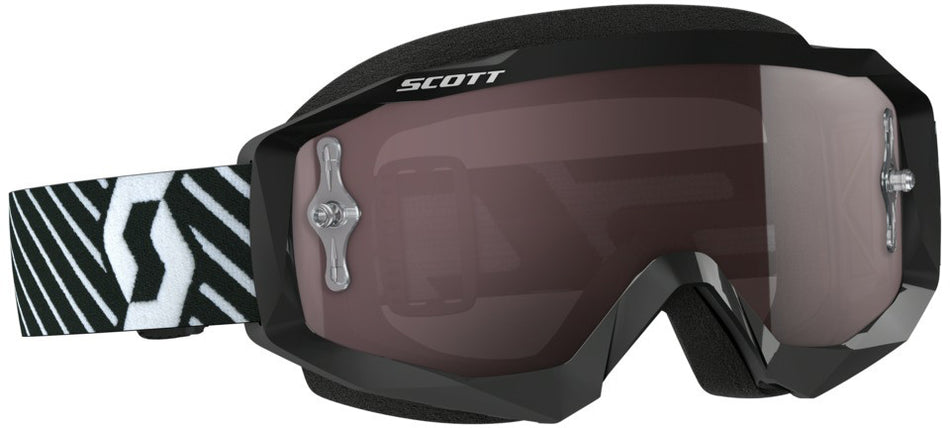 SCOTT Hustle Goggle Black/White W/Silver Chrome Lens 262592-1007269
