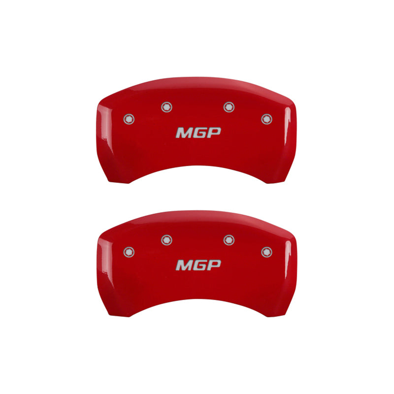 MGP 4 Caliper Covers Engraved Front & Rear MGP Red finish silver ch 38026SMGPRD