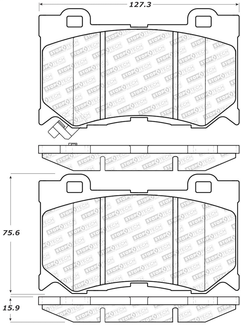 StopTech Street Select Brake Pads - Front 305.1346