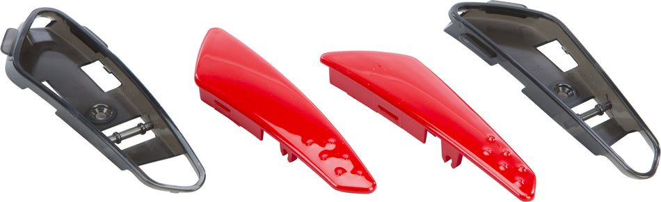 FLY RACING Luxx Front Jaw Vent Red L R 4 Pcs W/Screws 73-88812