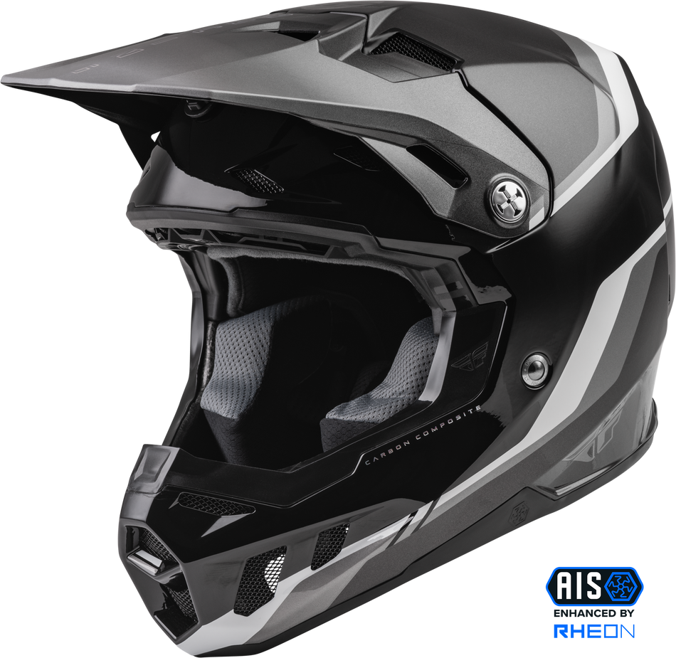 FLY RACING Formula Cc Driver Helmet Black/Charocal/White Md 73-4311M