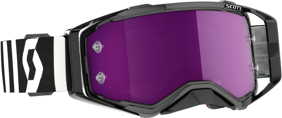 SCOTT Prospect Racing Goggle Blk/ Wht Purple Chrome Works 272821-7432281