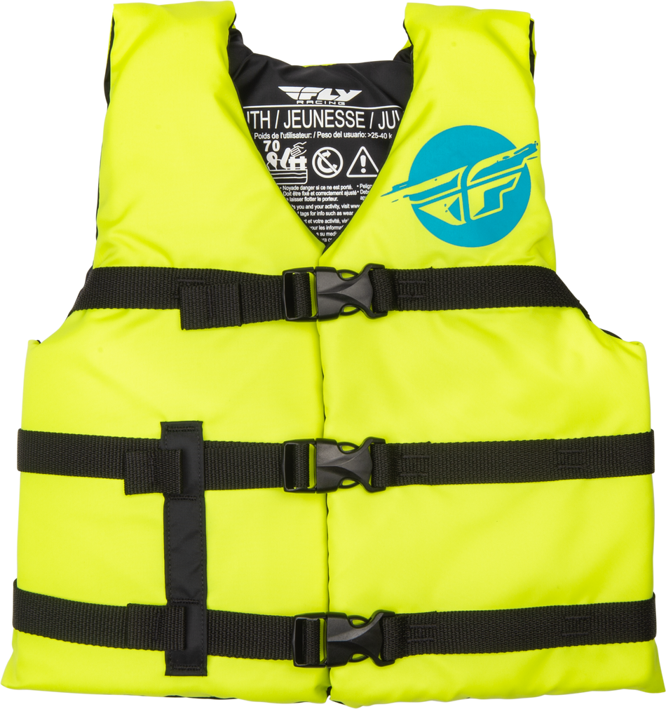 FLY RACING Youth Flotation Vest Hi-Vis/Blue 221-30331