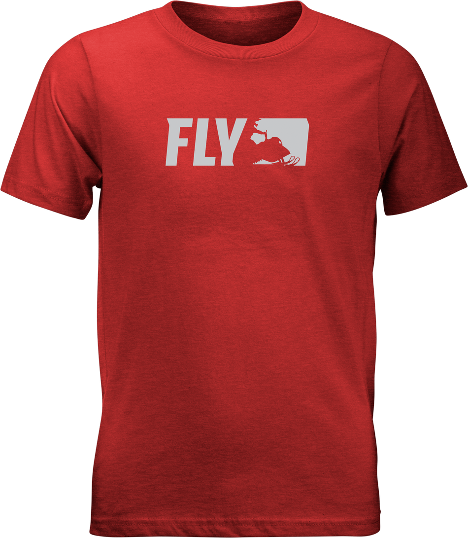FLY RACING Fly Youth Primary Tee Red Yx 352-0527YX