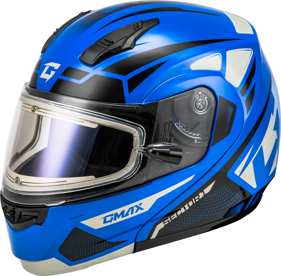 GMAX Md-04s Sector Snow Helmet W/ Electric Shield Blue/Black 3x M4043979