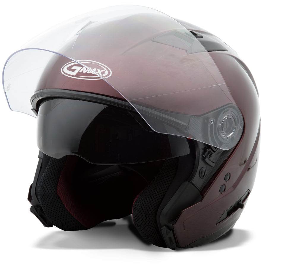 GMAX Of-77 Open-Face Helmet Wine Red Sm G3770104