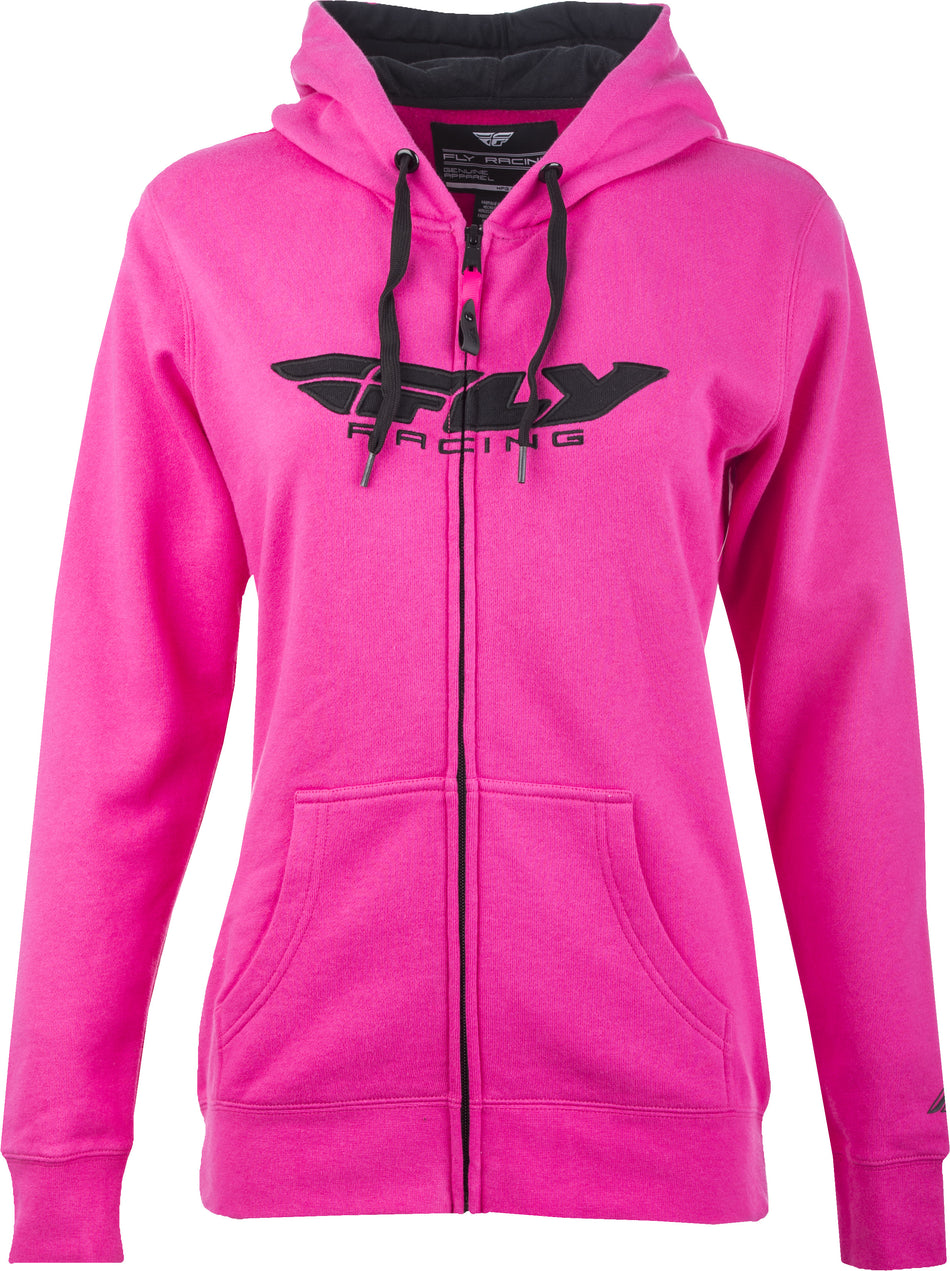 FLY RACING Fly Women's Corporate Zip Up Hoodie Pink Sm 358-0069S