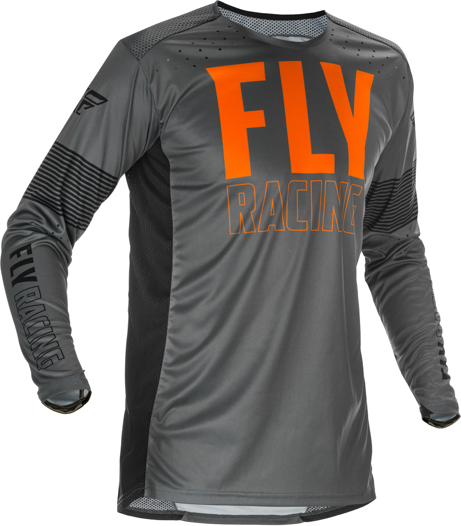 FLY RACING Lite Jersey Grey/Orange/Black Md 374-726M