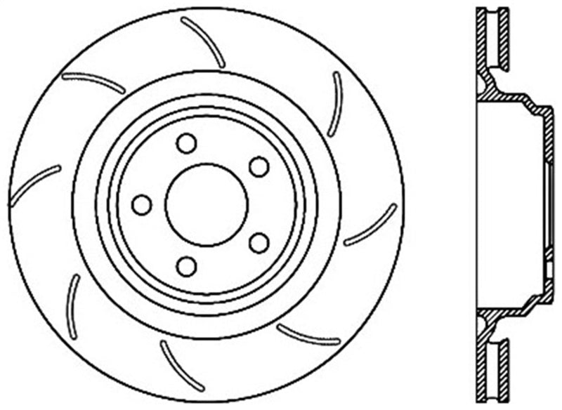 StopTech SportStop 06-09 Chrysler SRT-8 Rear Left Drilled & Slotted Rotor 127.63064L