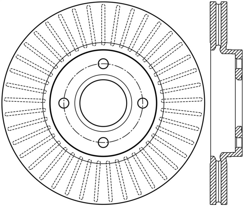 StopTech 2014 Ford Fiesta Left Front Disc Slotted Brake Rotor 126.61110SL