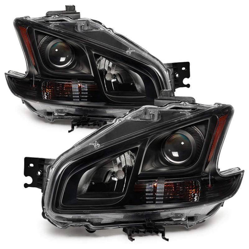 xTune 09-14 Nissan Maxima Halogen ONLY (No HID) OEM Style Headlights - Black HD-JH-NM09-AM-BK 9035494