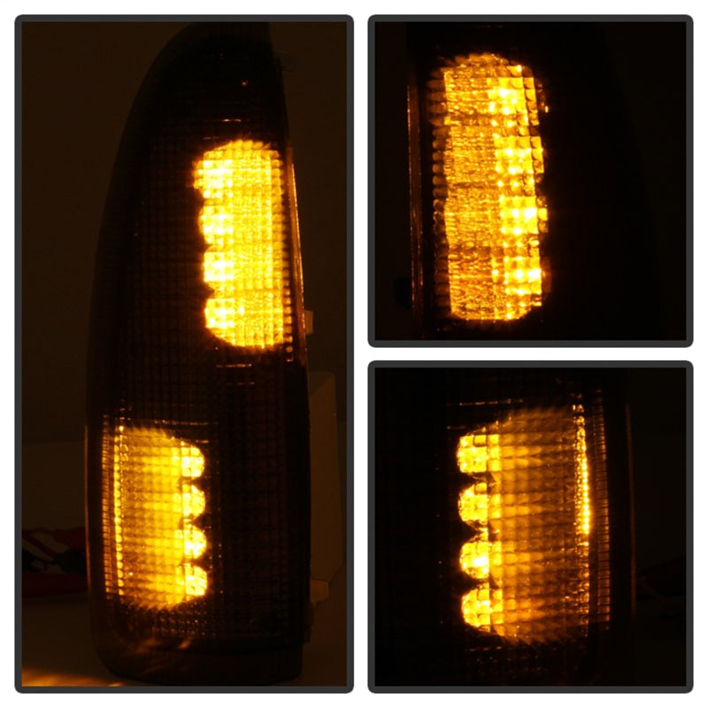 xTune Ford Superduty F250-F650 03-07 Amber LED Mirror Signal Lens - Smoke ACC-LED-FDSD99-MR-SM 9924729