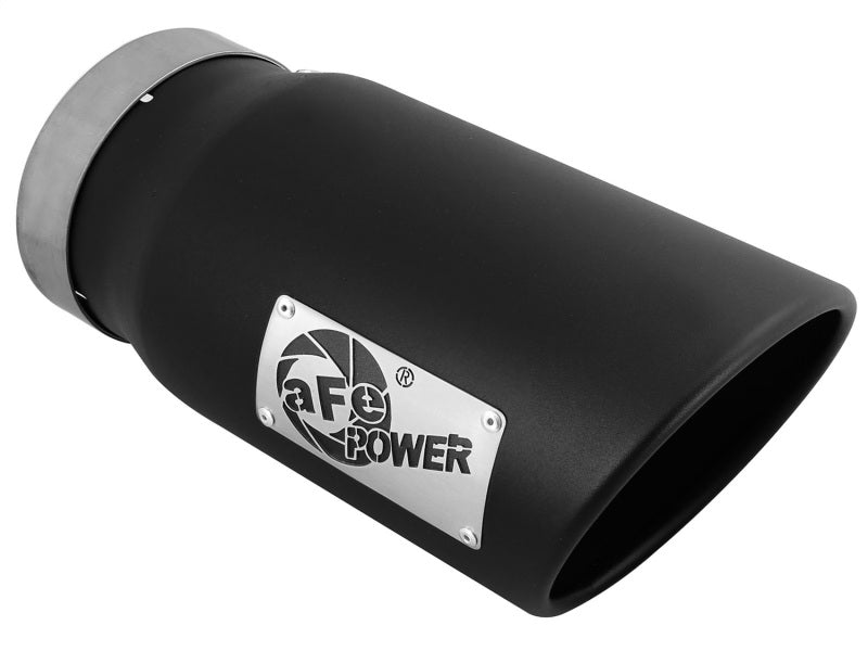 aFe Diesel Exhaust Tip Bolt On Black 5in Inlet x 6in Outlet x 12in Long 49T50601-B12