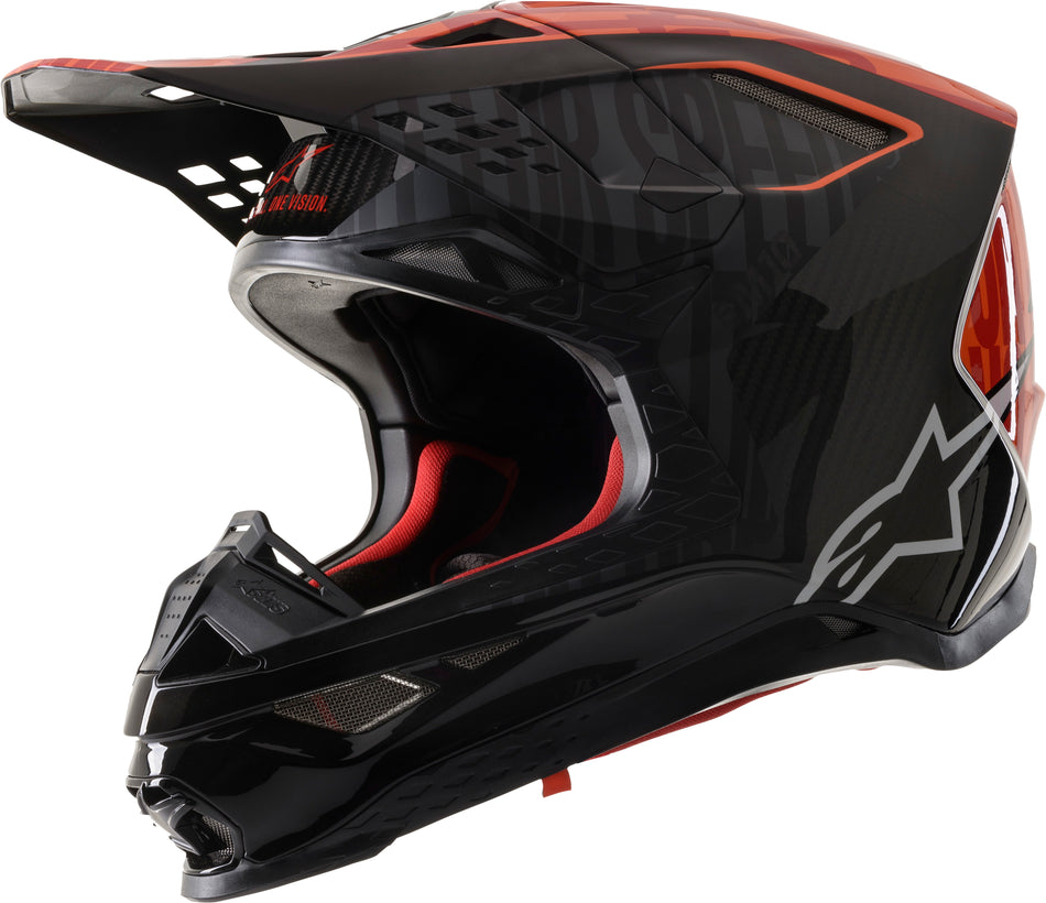 ALPINESTARS S.Tech S-M10 Alloy Helmet Black/Orange/Fluo Red Xs 8301720-1403-XS