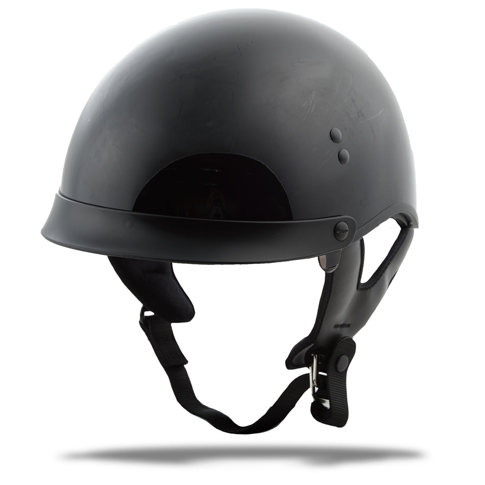 GMAX Hh-65 Half Helmet Full Dressed Black Md G9650025
