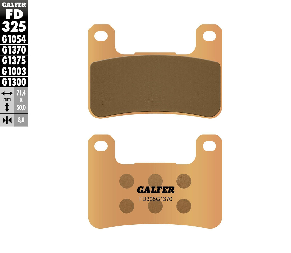 GALFER Brake Pads Sintered Fd325g1370 FD325G1370