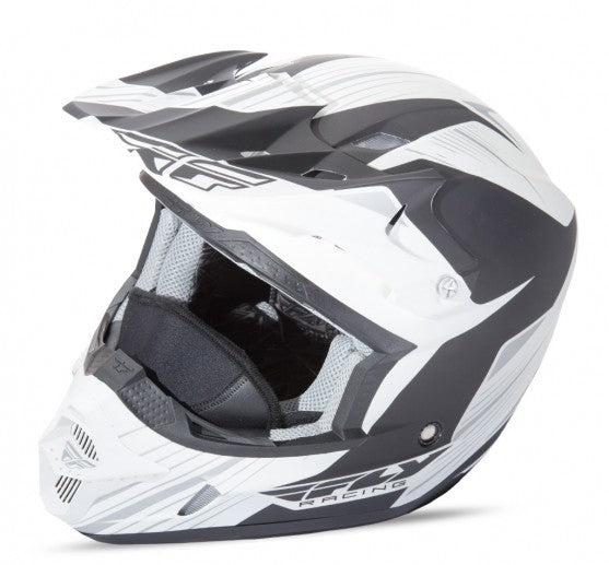 FLY RACING Kinetic Pro Cold Weather Helmet Matte White/Black 2x 73-49352X
