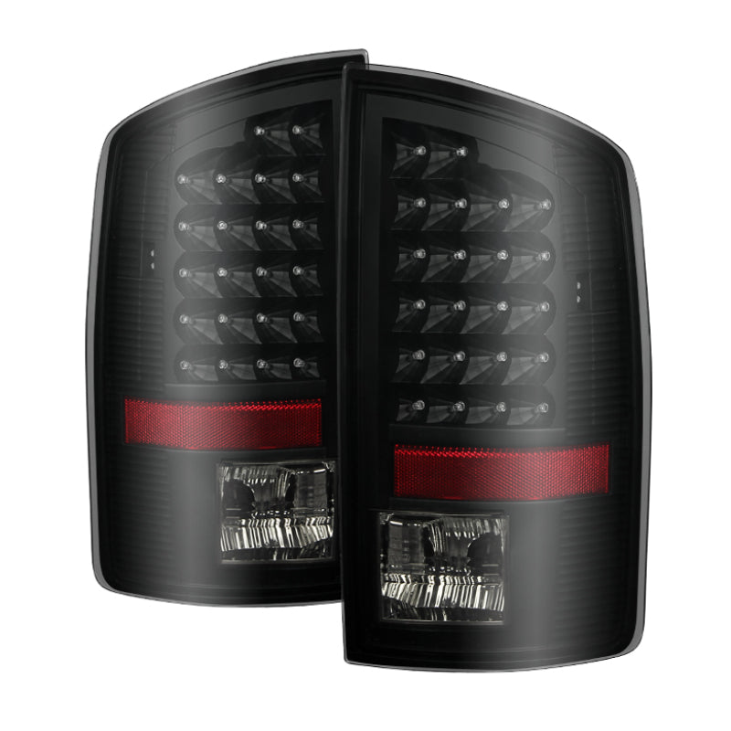 Xtune Dodge Ram 07-08 1500 / Ram 07-09 2500/3500 LED Tail Lights Black Smoke ALT-JH-DR07-LED-BKSM 9026539