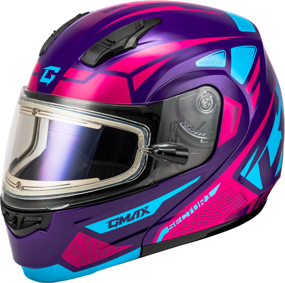 GMAX Md-04s Sector Snow Helmet W/ Electric Shield Violet/Pink 2x M4043988