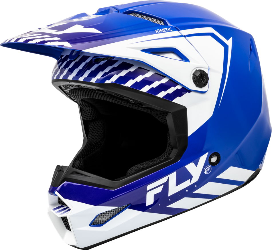 FLY RACING Kinetic Menace Helmet Blue/White Xs F73-8656XS