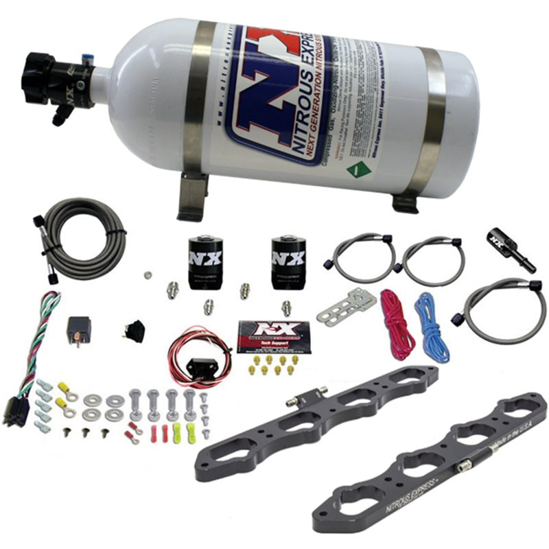 Nitrous Express Ford Coyote 5.0L V8 Nitrous Wet Port Plate Kit w/10lb Bottle 20956-10