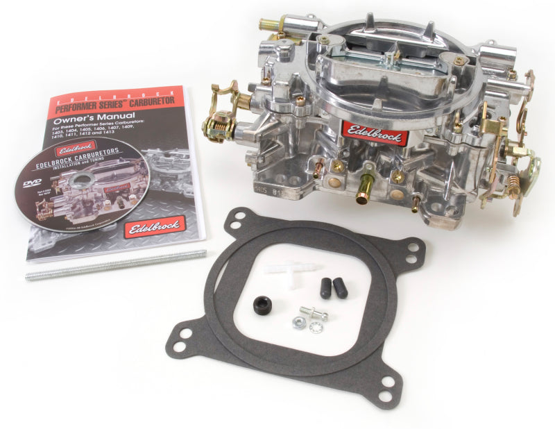 Edelbrock Carburetor Performer Series 4-Barrel 600 CFM Manual Choke Satin Finish 1405