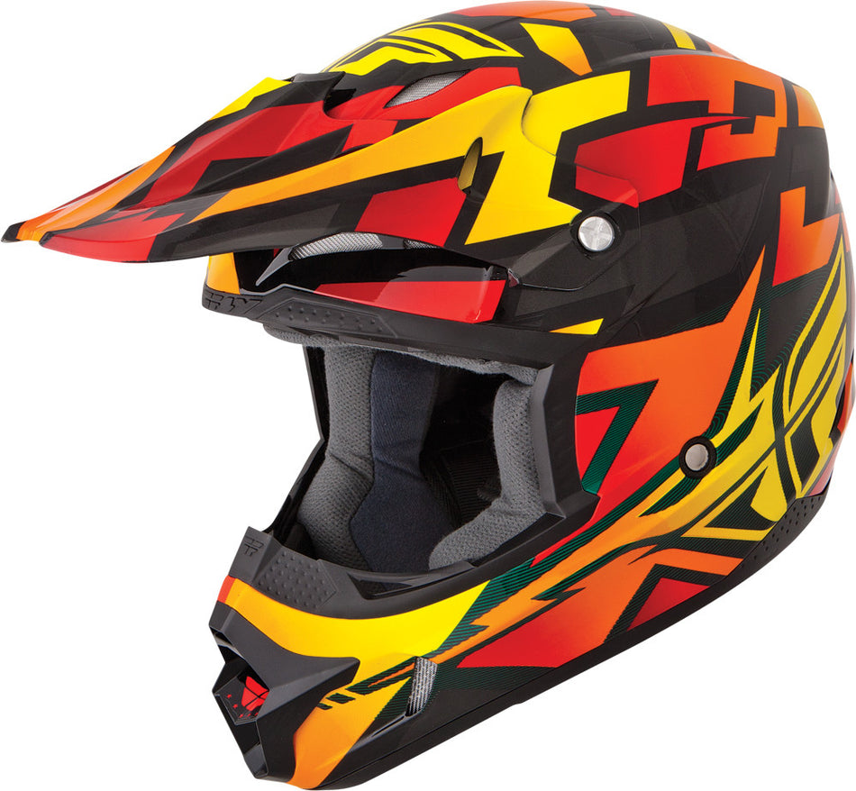FLY RACING Kinetic Block Out Helmet Orange/Black 2x 73-33582X