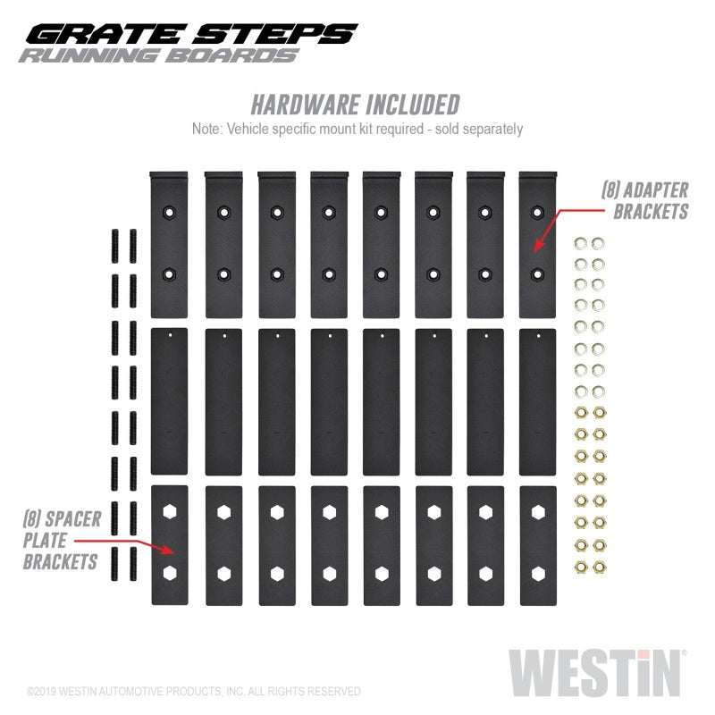 Westin Grate Steps Running Boards 83 in - Textured Black 27-74765