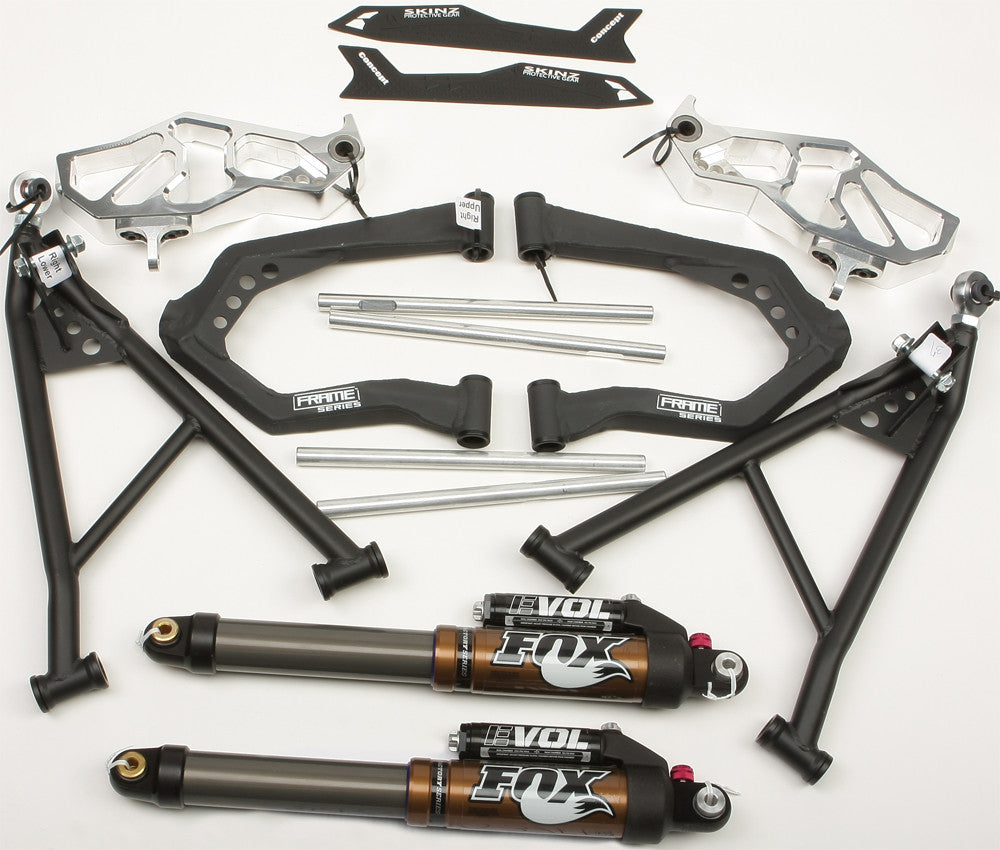 SPG A-Arms W/Evol Shocks Pol Flat Black Pro Rmk 37" S/M PAA205-FBKER