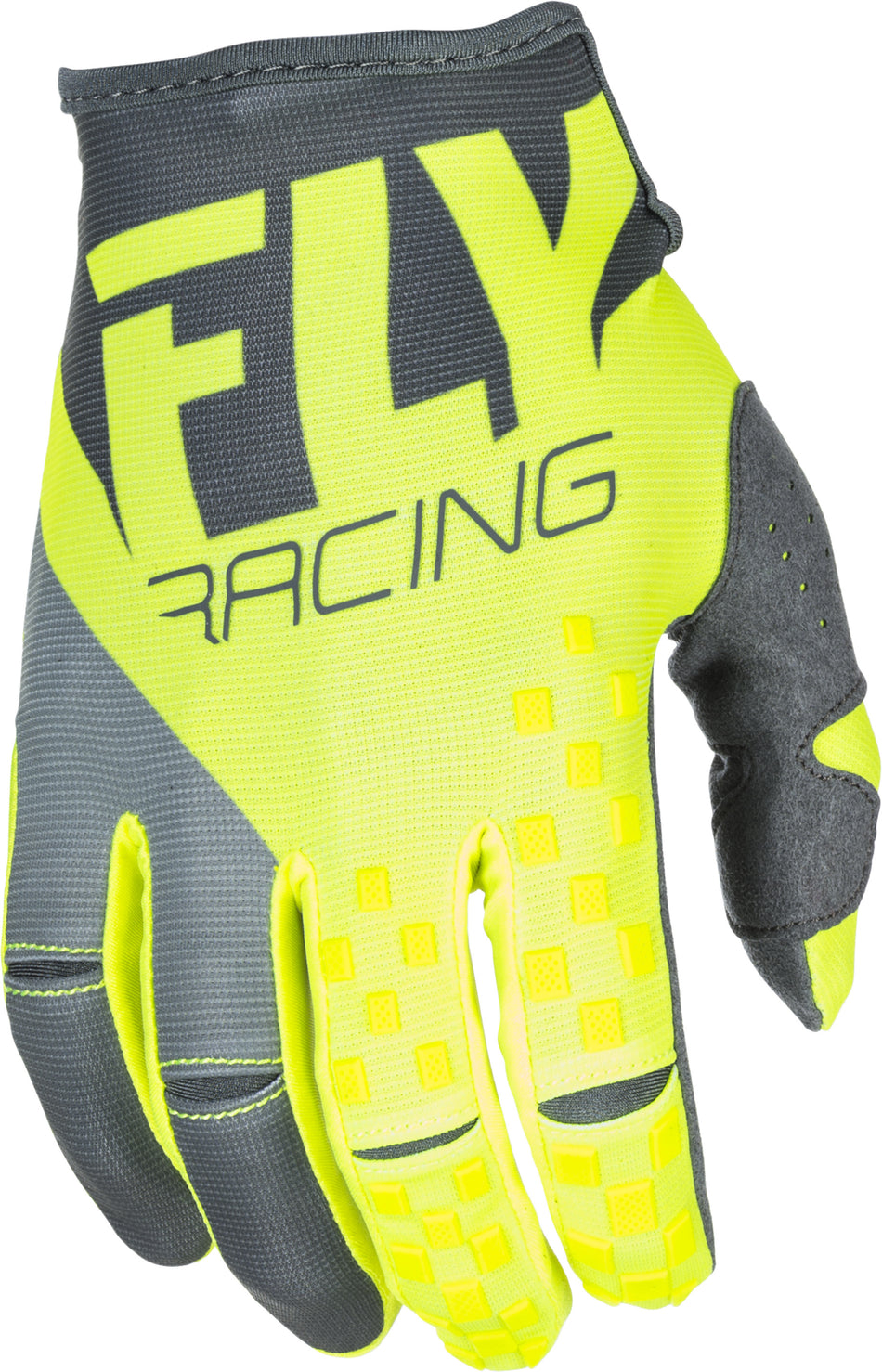 FLY RACING Kinetic Gloves Hi-Vis/Grey Sz 4 371-41704