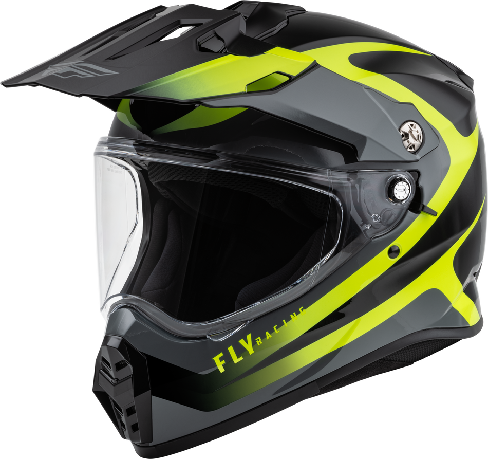 FLY RACING Trekker Pulse Helmet Black/Hi-Vis 2x 73-70242X