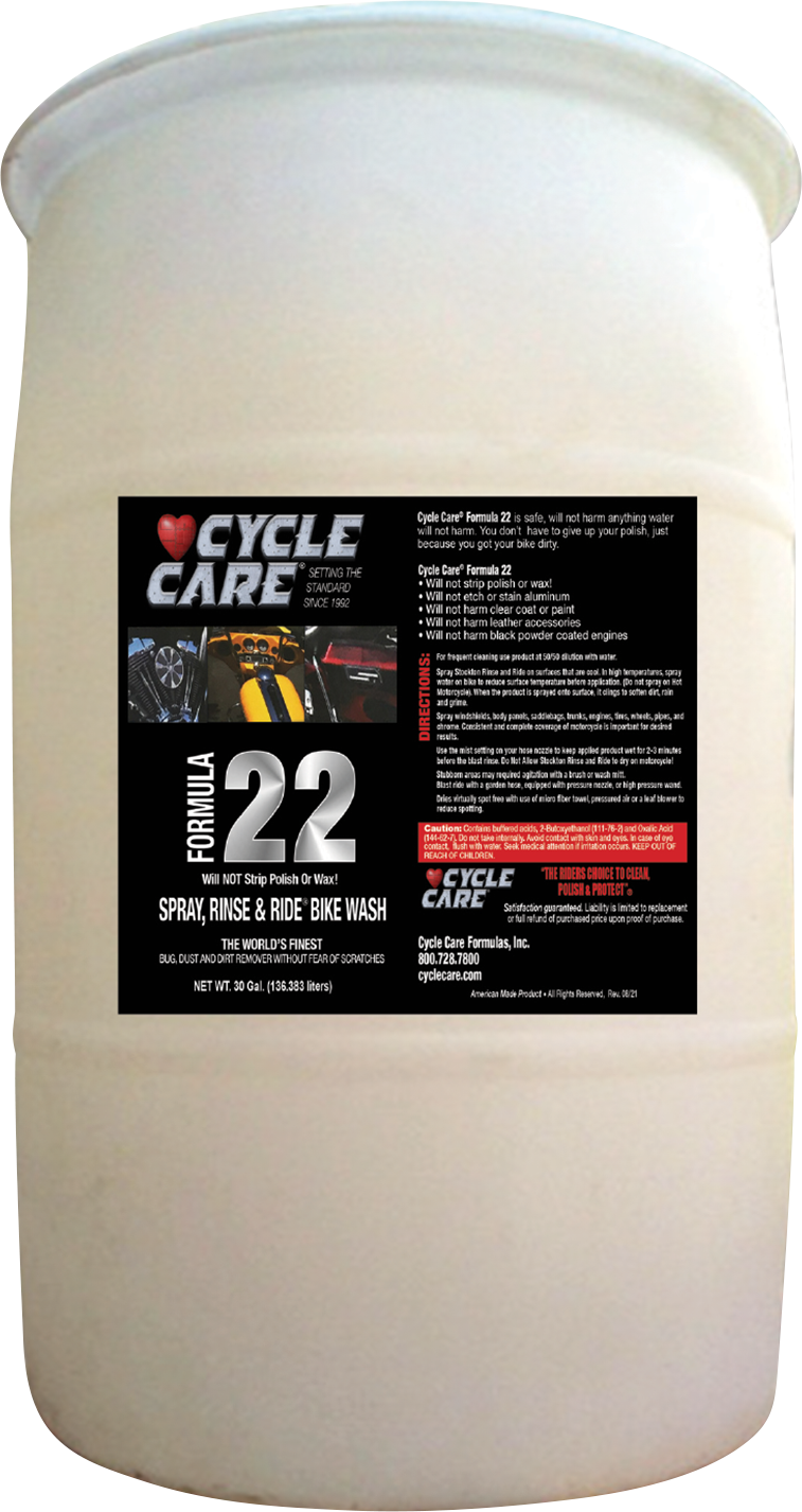 CYCLE CARE FORMULAS Formula 22 Spray & Ride - 30 US gal 22030
