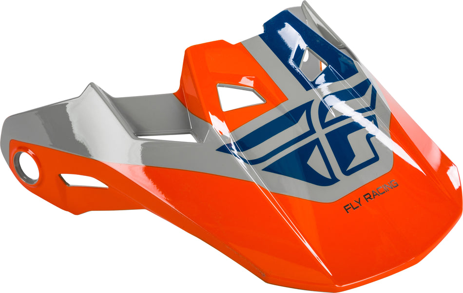 FLY RACING Formula Visor Grey/Orange/Blue Md-Lg 73-47205M