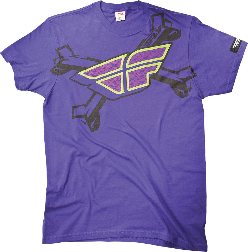 FLY RACING Bone-A-Fide Tee Purple X 352-0098X