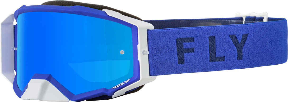 FLY RACING Zone Pro Goggle Blue W/ Sky Blue Mirror/Smoke Lens 37-51891