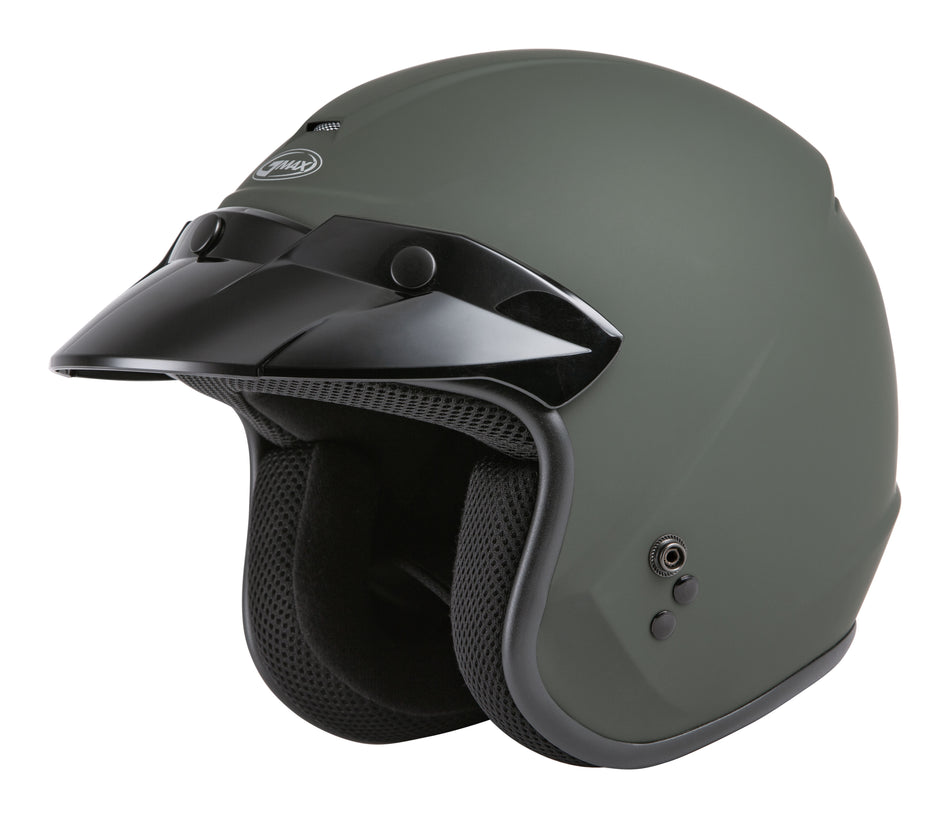 GMAX Youth Of-2y Open-Face Helmet Matte Green Yl G1020712